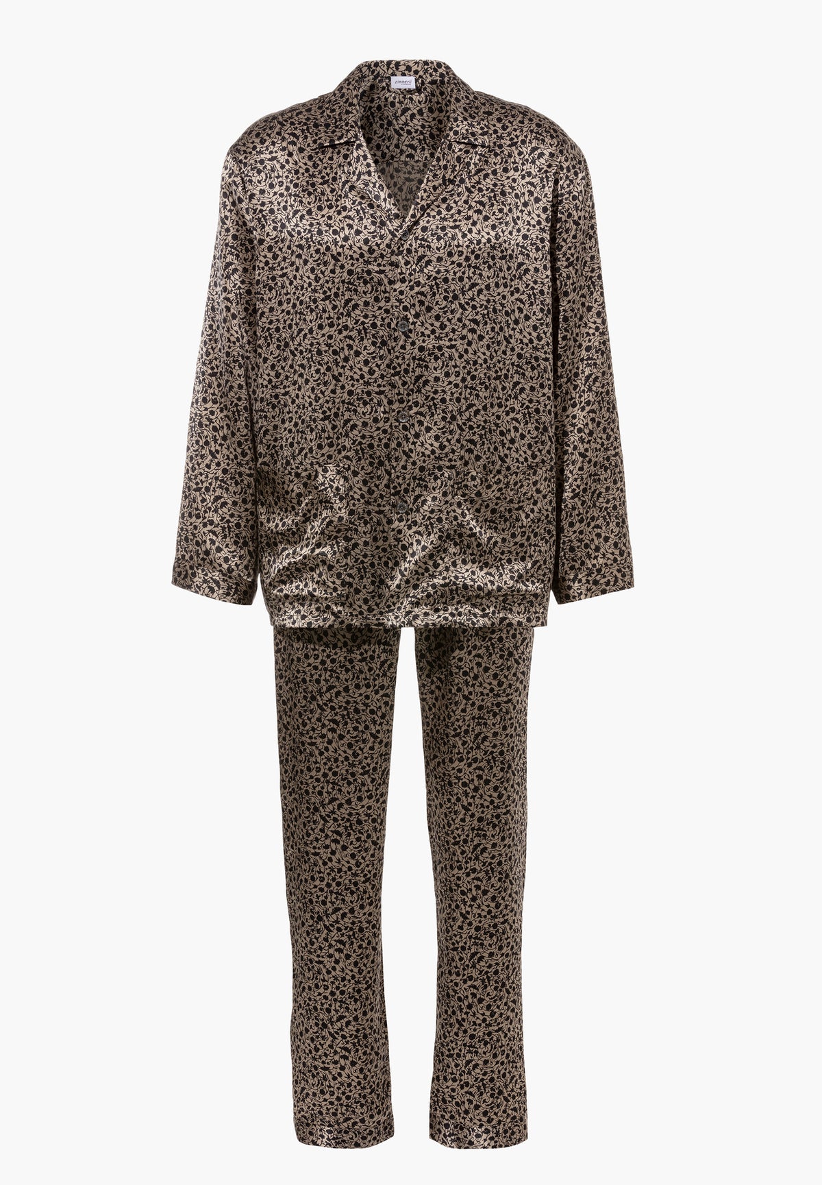 Silk Nightwear | Pyjama Long - brown-black