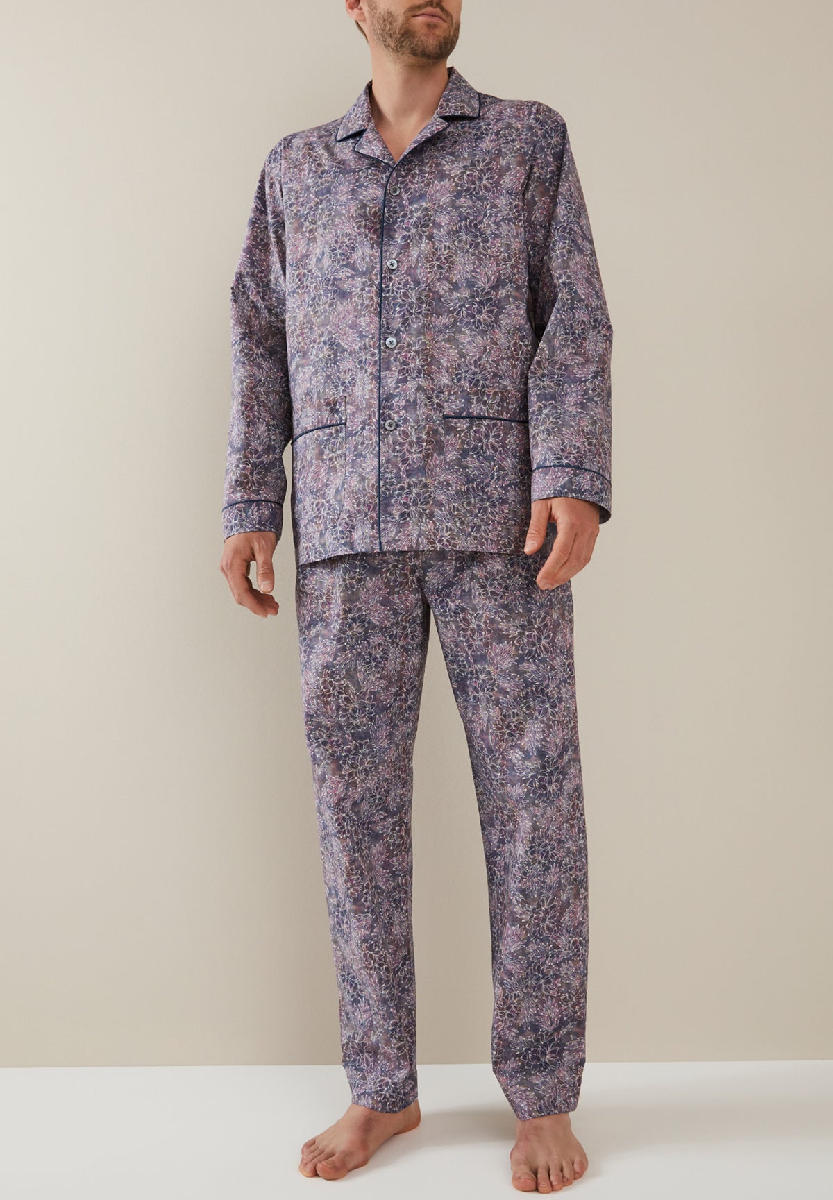Cotton Poplin Print | Pyjama longues - multicolor