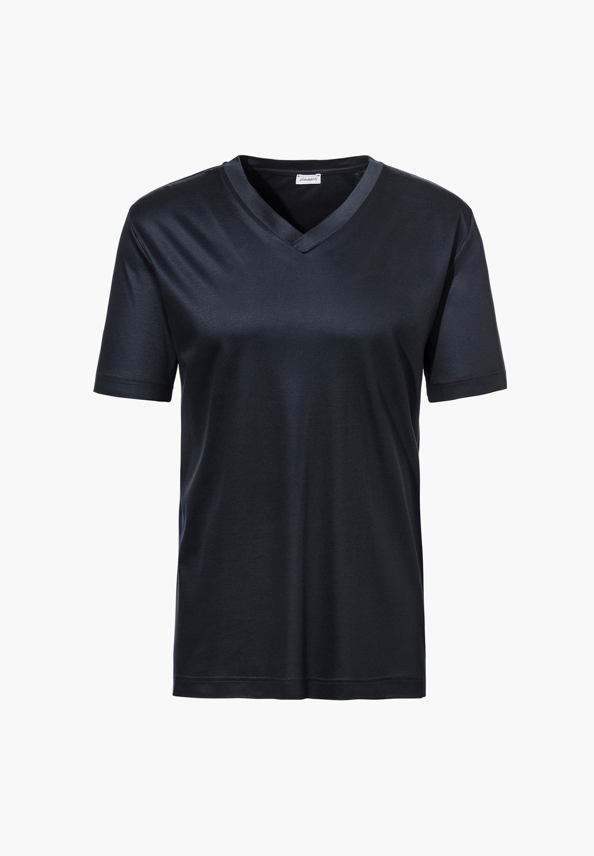Sustainable Luxury | T-Shirt Short Sleeve V-Neck - twilight blue
