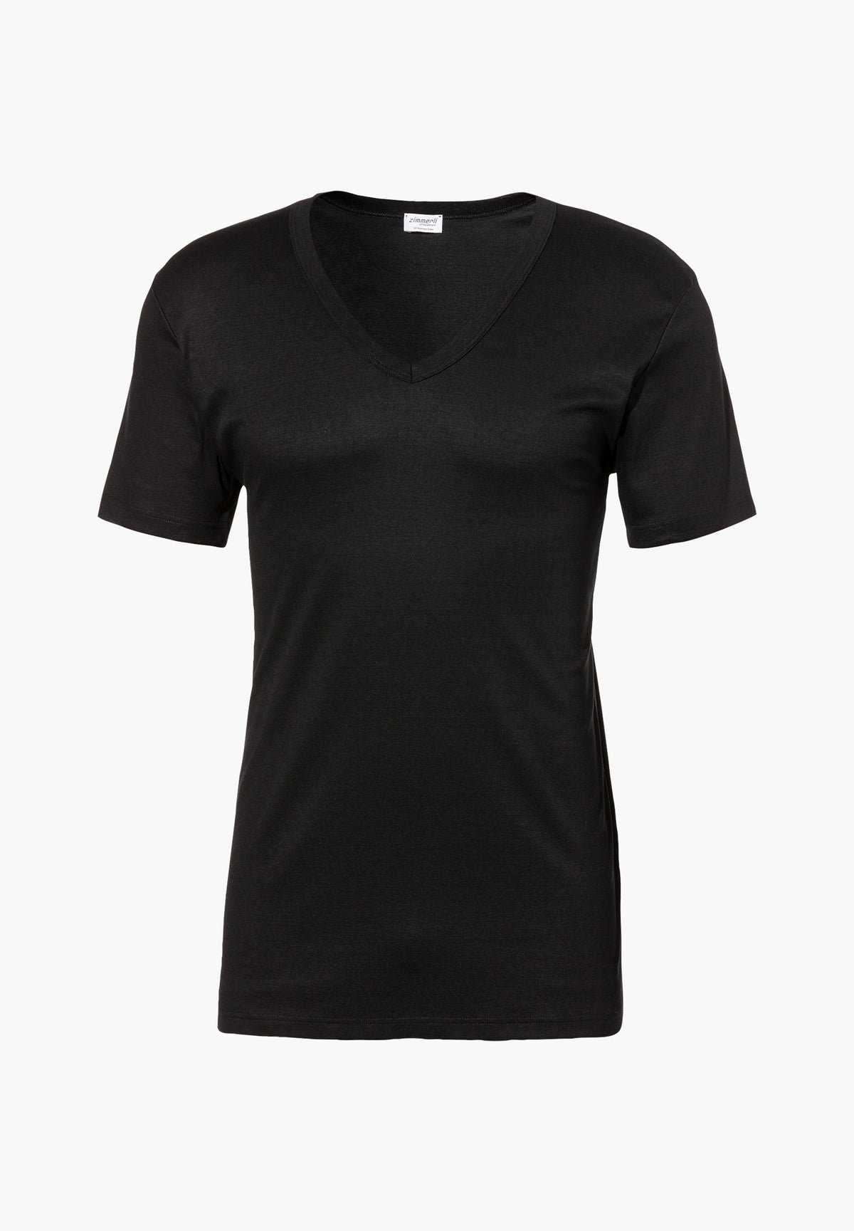 Business Class | T-Shirt à manches courtes col en V - black