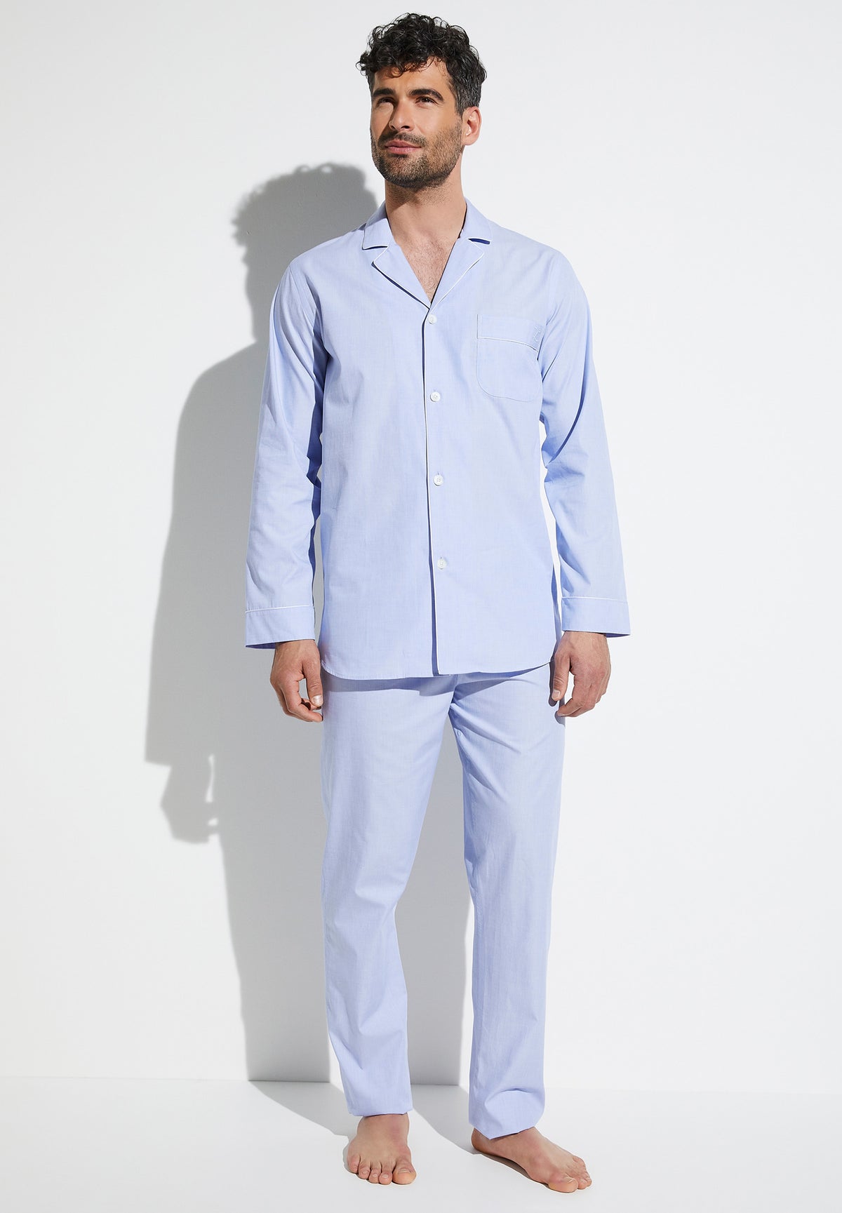 Woven Nightwear | Pyjama longues - light blue