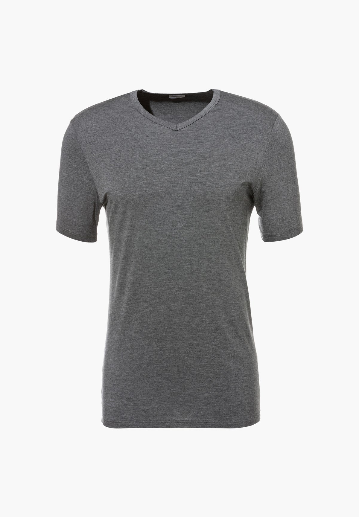Pureness | T-Shirt Short Sleeve V-Neck - grey mélange