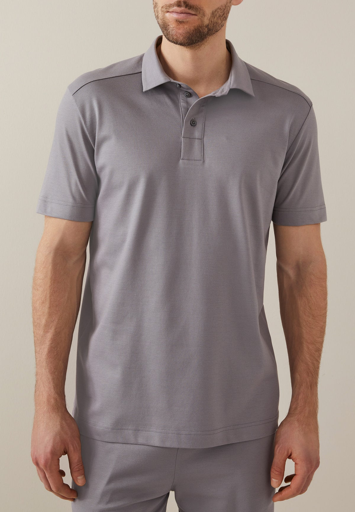 Piqué Lounge | Polo Shirt Short Sleeve - silver