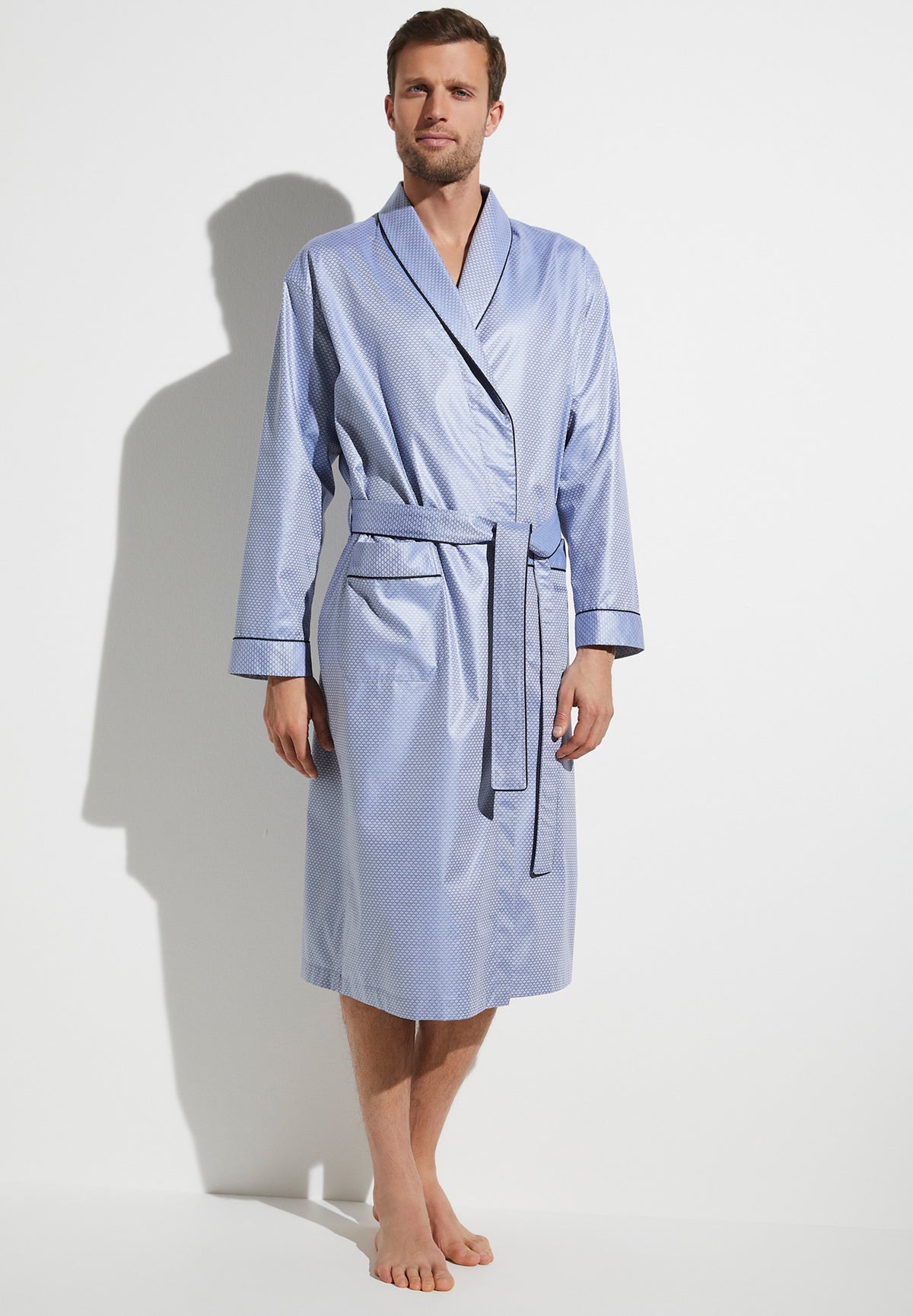 Luxury Jacquard | Robe Long - blue horizon