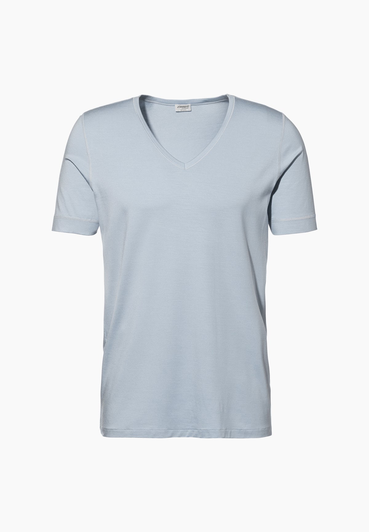 Pureness | T-Shirt à manches courtes col en V - sky blue